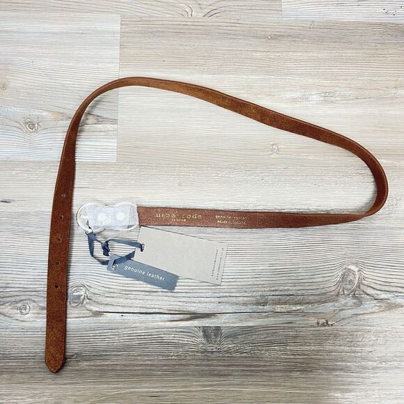 Urban Code London Genuine Leather Belt Size Women's M Skinny Brown Leather NEW - Picture 3 of 4